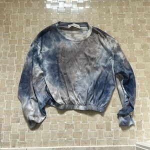 Vintage Havana blue brown and white tie dye long sleeve